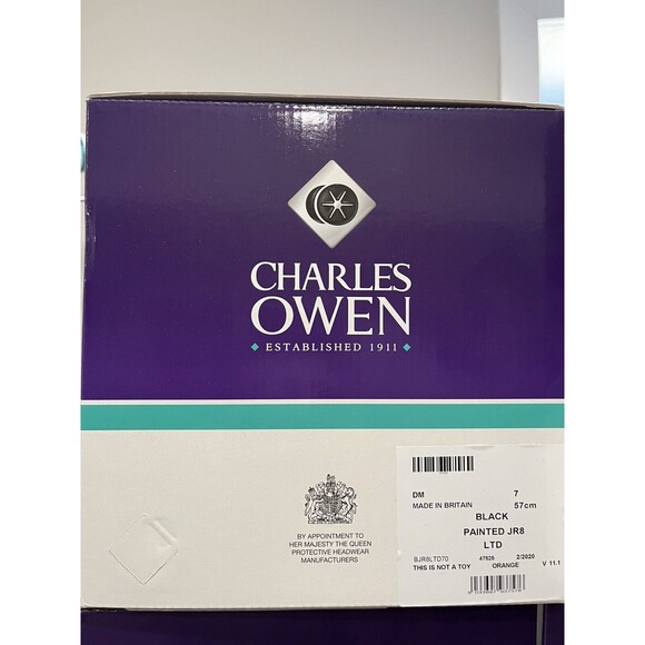 Charles Owen JR8 LTD Riding Helmet -Size 7- (57CM)- Black Painted, NEW - Picture 3 of 10